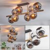 Koyoto Plafoniera, Lampada a sfera Oro, Nero, 8-Luci