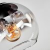 Koyoto Plafoniera, Lampada a sfera Cromo, Chiaro, Grigio fumo, 3-Luci