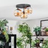 Koyoto Plafoniera, Lampada a sfera Ambrato, 3-Luci