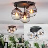 Koyoto Plafoniera, Lampada a sfera Chiaro, Grigio fumo, 3-Luci