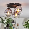Koyoto Plafoniera, Lampada a sfera Chiaro, Grigio fumo, 3-Luci