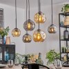 Ripoll Lampadario a sospensione, Lampada a sfera, Lampada a sospensione Ambrato, Grigio fumo, 6-Luci
