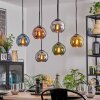 Koyoto Lampadario a sospensione, Lampada a sfera, Lampada a sospensione Blu, Cromo, Oro, Ramato, Grigio fumo, 6-Luci