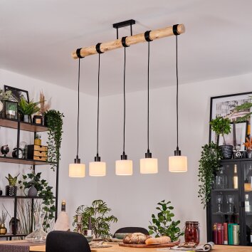 Bassagoda Lampadario a sospensione, Lampada a sospensione Écru, Nero, 5-Luci