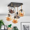 Gastor Plafoniera, Lampada a sfera Oro, Nero, 5-Luci