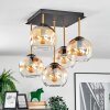 Koyoto Plafoniera, Lampada a sfera Oro, Nero, 5-Luci