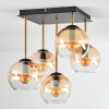 Koyoto Plafoniera, Lampada a sfera Oro, Nero, 5-Luci