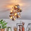Koyoto Plafoniera, Lampada a sfera Oro, Nero, 8-Luci
