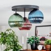 Koyoto Plafoniera, Lampada a sfera Blu, Verde, Ramato, 3-Luci