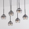 Ripoll Lampadario a sospensione, Lampada a sfera, Lampada a sospensione Chiaro, Grigio fumo, 6-Luci