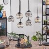 Ripoll Lampadario a sospensione, Lampada a sfera, Lampada a sospensione Ambrato, Chiaro, Grigio fumo, 6-Luci