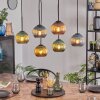 Koyoto Lampadario a sospensione, Lampada a sfera, Lampada a sospensione Blu, Oro, Verde, Ramato, 6-Luci