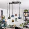 Koyoto Lampadario a sospensione, Lampada a sfera, Lampada a sospensione Blu, Oro, Verde, Ramato, 6-Luci