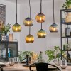 Koyoto Lampadario a sospensione, Lampada a sfera, Lampada a sospensione Blu, Oro, Verde, Ramato, 6-Luci