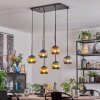 Koyoto Lampadario a sospensione, Lampada a sfera, Lampada a sospensione Blu, Oro, Verde, Ramato, 6-Luci