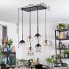 Koyoto Lampadario a sospensione, Lampada a sfera, Lampada a sospensione Ambrato, Chiaro, Grigio fumo, 6-Luci