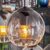 Koyoto Lampadario a sospensione, Lampada a sfera, Lampada a sospensione Ambrato, Chiaro, Grigio fumo, 6-Luci