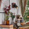 Dalan Applique, Faretto da parete LED Écru, Nero, 1-Luce