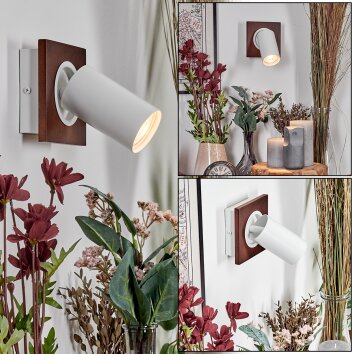 Dalan Applique, Faretto da parete LED Écru, Bianco, 1-Luce