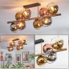 Koyoto Plafoniera, Lampada a sfera Oro, Nero, 8-Luci