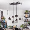 Koyoto Lampadario a sospensione, Lampada a sfera, Lampada a sospensione Grigio fumo, 6-Luci
