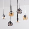 Koyoto Lampadario a sospensione, Lampada a sfera, Lampada a sospensione Ambrato, Chiaro, Grigio fumo, 6-Luci