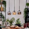 Koyoto Lampadario a sospensione, Lampada a sfera, Lampada a sospensione Écru, Nero, 3-Luci