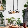Koyoto Lampadario a sospensione, Lampada a sfera, Lampada a sospensione Écru, Nero, 3-Luci