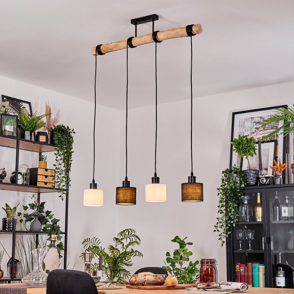 Bassagoda Lampadario a sospensione, Lampada a sospensione Écru, Nero, 4-Luci main product photo