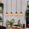 Barcos Lampadario a sospensione, Lampada a sospensione Écru, Nero, 4-Luci