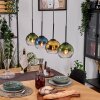Koyoto Lampadario a sospensione, Lampada a sfera, Lampada a sospensione Écru, Nero, 4-Luci