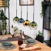 Koyoto Lampadario a sospensione, Lampada a sfera, Lampada a sospensione Écru, Nero, 4-Luci