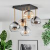 Koyoto Plafoniera, Lampada a sfera Oro, Nero, 5-Luci