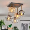 Koyoto Plafoniera, Lampada a sfera Oro, Nero, 5-Luci