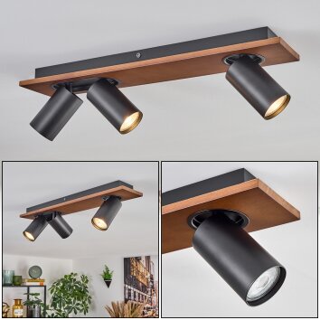 Dalan Plafoniera, Faretto da soffitto LED Écru, Nero, 3-Luci