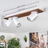 Dalan Plafoniera, Faretto da soffitto LED Écru, Bianco, 3-Luci