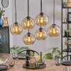 Koyoto Lampadario a sospensione, Lampada a sfera, Lampada a sospensione Ambrato, 6-Luci