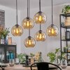 Koyoto Lampadario a sospensione, Lampada a sfera, Lampada a sospensione Ambrato, 6-Luci