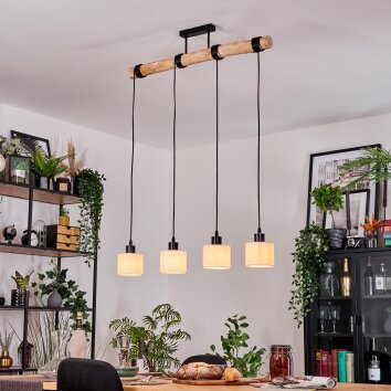 Bassagoda Lampadario a sospensione, Lampada a sospensione Écru, Nero, 4-Luci