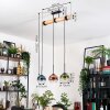 Koyoto Lampadario a sospensione, Lampada a sfera, Lampada a sospensione Écru, Nero, 3-Luci