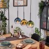Koyoto Lampadario a sospensione, Lampada a sfera, Lampada a sospensione Écru, Nero, 3-Luci