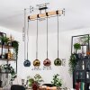 Koyoto Lampadario a sospensione, Lampada a sfera, Lampada a sospensione Écru, Nero, 4-Luci