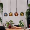 Koyoto Lampadario a sospensione, Lampada a sfera, Lampada a sospensione Écru, Nero, 4-Luci