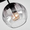 Koyoto Plafoniera, Lampada a sfera 30 cm Chiaro, Grigio fumo, 3-Luci