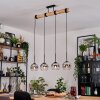 Koyoto Lampadario a sospensione, Lampada a sfera, Lampada a sospensione Écru, Nero, 4-Luci