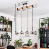 Koyoto Lampadario a sospensione, Lampada a sfera, Lampada a sospensione Écru, Nero, 4-Luci