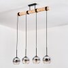 Koyoto Lampadario a sospensione, Lampada a sfera, Lampada a sospensione Écru, Nero, 4-Luci