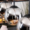 Koyoto Lampadario a sospensione, Lampada a sfera, Lampada a sospensione Écru, Nero, 4-Luci
