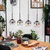 Koyoto Lampadario a sospensione, Lampada a sfera, Lampada a sospensione Écru, Nero, 4-Luci