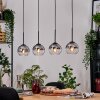 Koyoto Lampadario a sospensione, Lampada a sfera, Lampada a sospensione Écru, Nero, 4-Luci